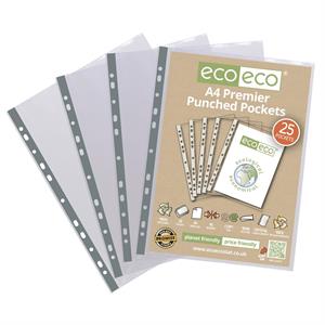 Eco Eco A4 Recycled Bag 25 Premier Multi Punched Pockets